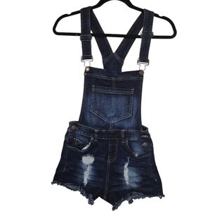 Dark Blue Dickies Denim Short Overalls NWOT